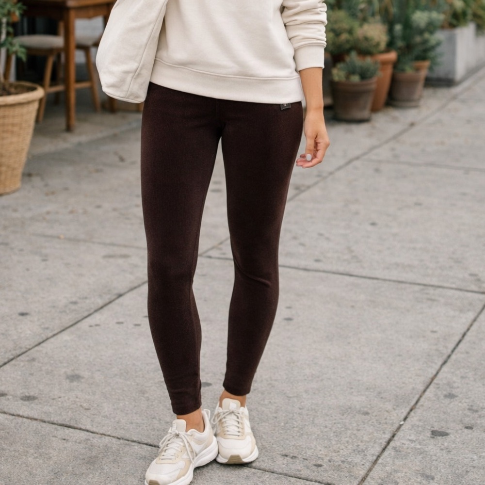 RALPH LAUREN Women's Brown Fitted Leggings - Comfortable Everyday Wear